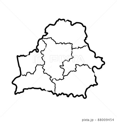 Belarus map of black contour curves of vector illustration Belarus map of black contour curves of vector illustration 88009454