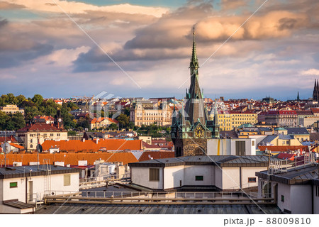 Prague rooftops and Jindrisska Tower. Czech Republic 88009810