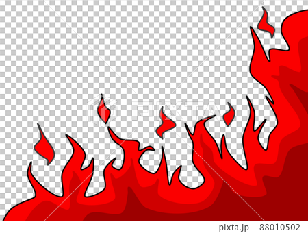 Illustration of a flame that burns at a high temperature enough to burn out 88010502