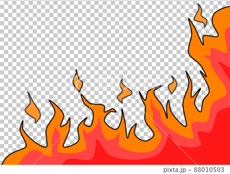在足夠高的溫度下燃燒的火焰插圖 在足夠高的溫度下燃燒的火焰插圖 88010503