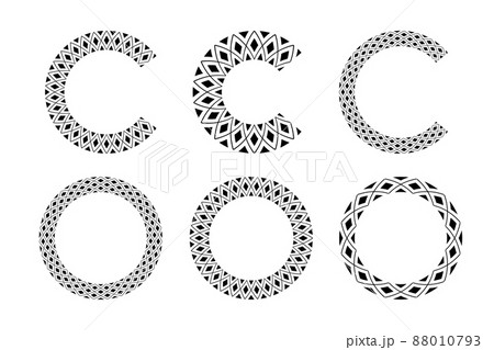 Letters C and O for monogram logo. Elements for design. 88010793