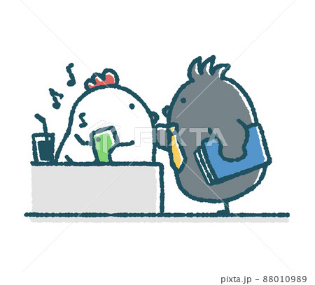 ゆるいカラスはにわとりの肩を叩く ゆるいカラスはにわとりの肩を叩く 88010989