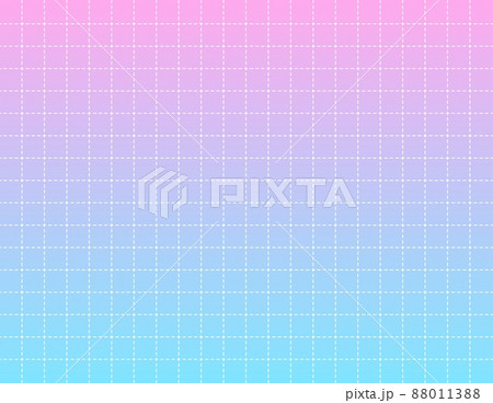 点線でできた方眼のシンプルなグラデーション背景素材　大きめなマス目 88011388