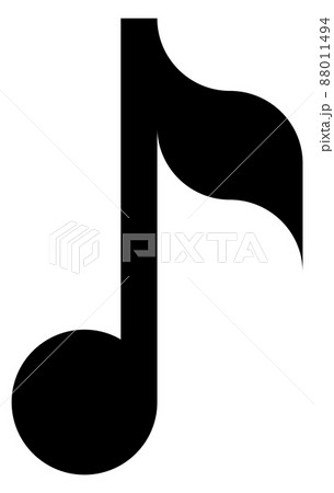Black note icon. Sound symbol. Music sign 88011494