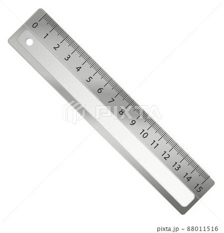 Metal ruler. Straight line drawing school tool Metal ruler. Straight line drawing school tool 88011516