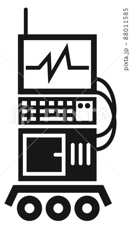 Artificial intelligence machine. Mobile electronic complex icon Artificial intelligence machine. Mobile electronic complex icon 88011585