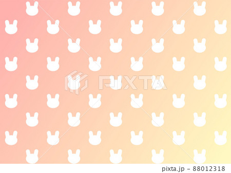 背景 うさぎパターン グラデーション ピンク黄色のイラスト素材 背景 うさぎパターン グラデーション ピンク黄色のイラスト素材