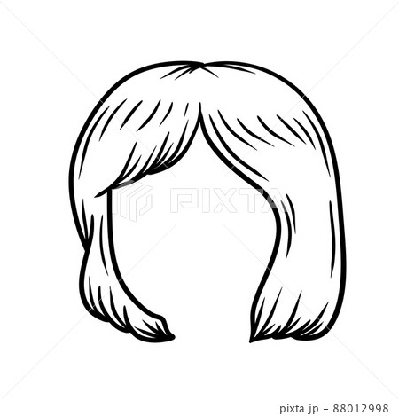 Women hairstyle. Hair on the head. 88012998