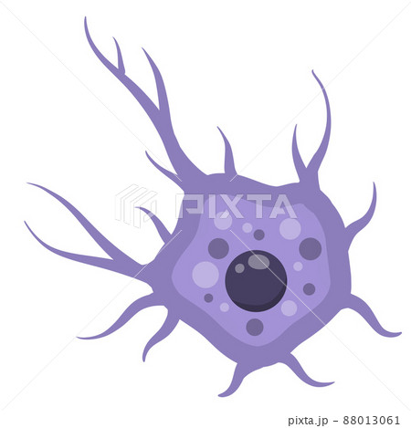 Blue neuron cell. Brain activity 88013061