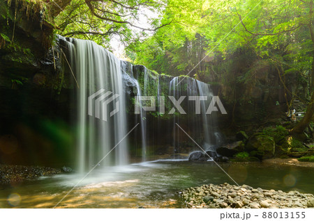 鍋ケ滝「新緑・初夏」水のカーテン風景2021年(7月) 88013155