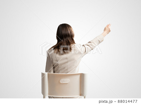 Woman presenting or something demonstrate Woman presenting or something demonstrate 88014477