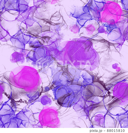 Purple alcohol ink seamless pattern. Modern design. Alcohol ink illustration repeat pattern. 88015810