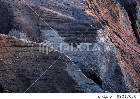 clay mud layered hills in spring closeup at daylight clay mud layered hills in spring closeup at daylight 88017020