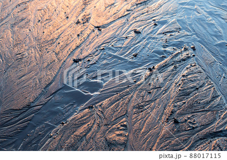 abstract mud background with water washout trails and selective focus abstract mud background with water washout trails and selective focus 88017115