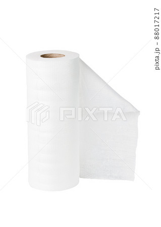 White rolled viscose towel and wipe isolated on white background White rolled viscose towel and wipe isolated on white background 88017217