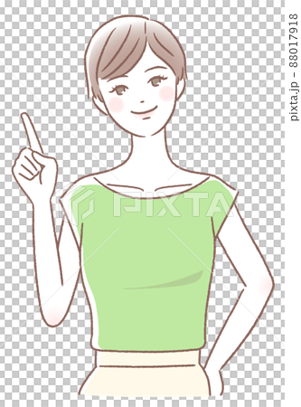 A young lady to explain - Stock Illustration [88017918] - PIXTA