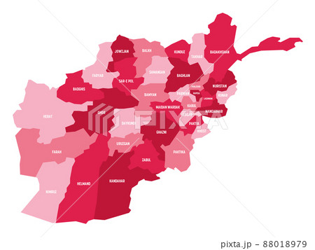 Afghanistan - regional map of provinces Afghanistan - regional map of provinces 88018979