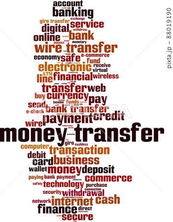 Money transfer word cloud 88019190