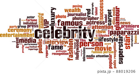 Celebrity word cloud 88019206