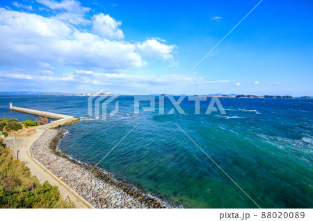 知多郡南知多町　羽豆岬と三河湾の眺望 88020089