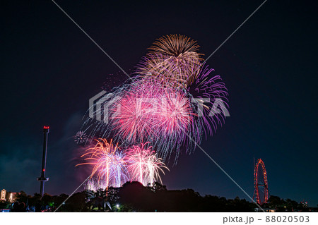 コロナ禍の西武園花火大会2021 88020503