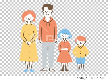 仲良し4人家族_色 88021505