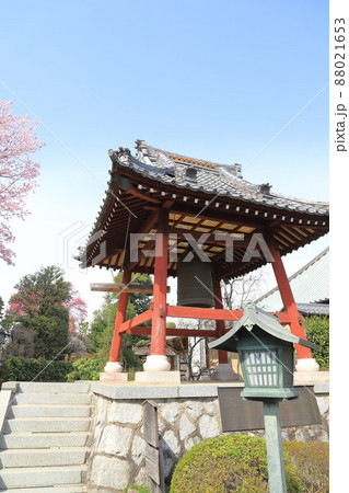 密蔵院　鐘楼と本堂の屋根（奥）（埼玉県川口市安行原）　 88021653