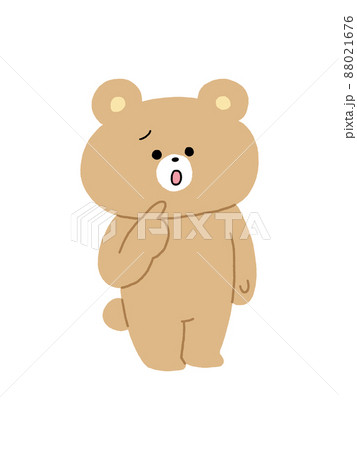クマ 悩むのイラスト素材