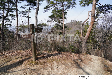 唐沢山神社から諏訪岳に向かう低山ハイキングコース ピークで向きをかえ急坂を下る場所もある 唐沢山神社から諏訪岳に向かう低山ハイキングコース ピークで向きをかえ急坂を下る場所もある 88022069