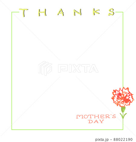 ペン字　THANKS(MOTHER'S DAY)カーネーション .n 88022190