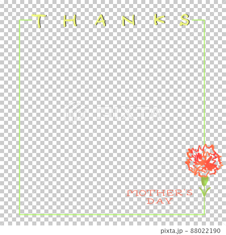 ペン字　THANKS(MOTHER'S DAY)カーネーション .n 88022190