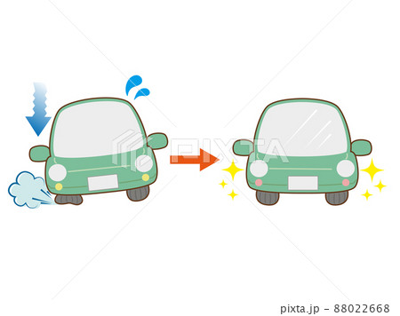 パンクした車を修理したイラスト パンクした車を修理したイラスト 88022668