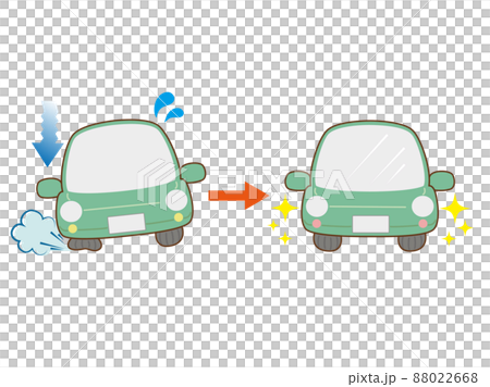 パンクした車を修理したイラスト パンクした車を修理したイラスト 88022668
