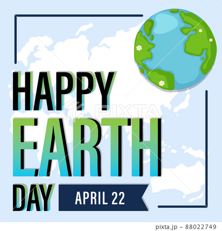Happy earth day April 22 poster design 88022749