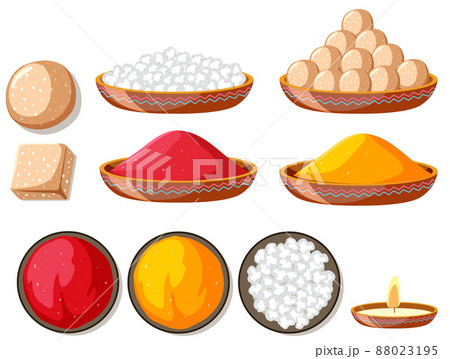 Indian food set on the plates 88023195