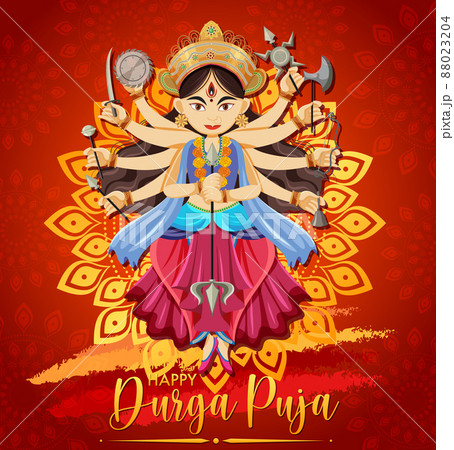 Happy Durga Puja event day 88023204