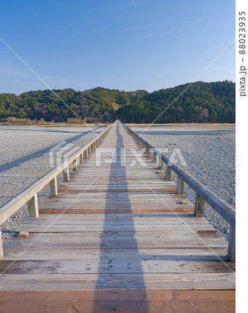 静岡島田_世界最長の木造橋・蓬莱橋 88023935