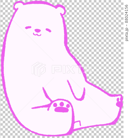 一隻熊坐著對我微笑（紫色） 88024156