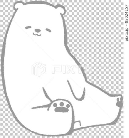 一隻熊坐著對我微笑(灰色) 一隻熊坐著對我微笑(灰色) 88024157