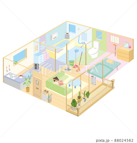 生活 家の間取り 部屋 上から見た部屋 平屋 生活 家の間取り 部屋 上から見た部屋 平屋 88024562