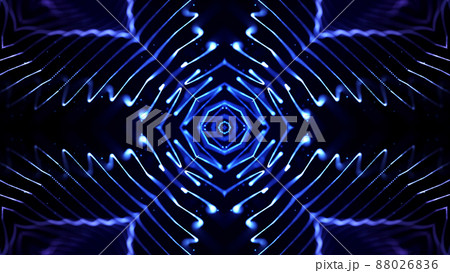 3d render. Abstract sci-fi background with glow particles form curved lines, surfaces, hologram structures or virtual digital space. Blue motion design bg with symmetrical pattern. Cross structure. 3d render. Abstract sci-fi background with glow particles form curved lines, surfaces, hologram structures or virtual digital space. Blue motion design bg with symmetrical pattern. Cross structure. 88026836