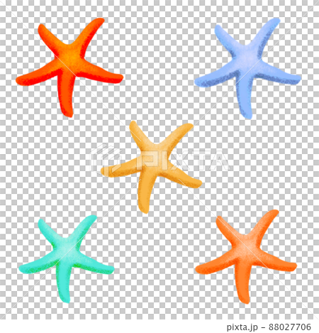 柔和多彩的海星插圖集 柔和多彩的海星插圖集 88027706