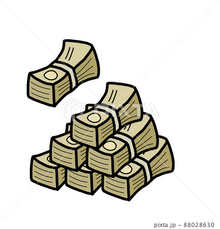 札束と札束のタワーのイラスト 札束と札束のタワーのイラスト 88028630