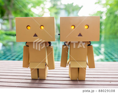 Two Danbo dolls play good feeling together 88029108
