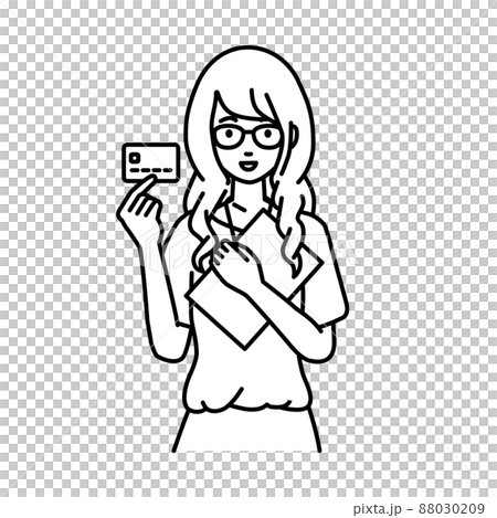 Female teacher standing and holding documents and cards 88030209