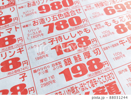 特売価格が表示されているスーパーのチラシ 88031244