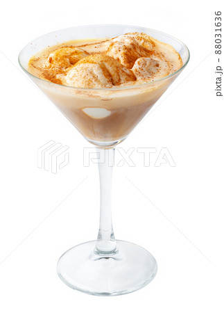 Mocha coffee drink at cup isolated on white Mocha coffee drink at cup isolated on white 88031636