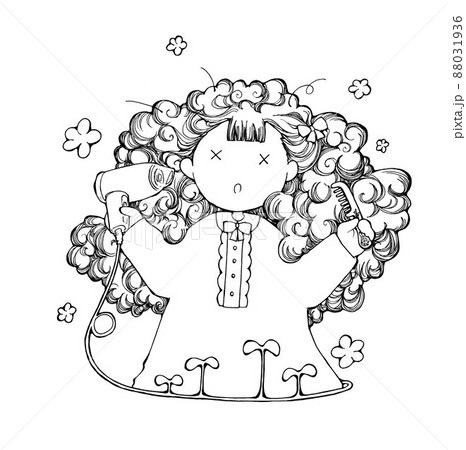 朝起きたら髪が爆発していた女の子 朝起きたら髪が爆発していた女の子 88031936