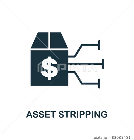 Asset Stripping flat icon. Colored element sign from auditors collection. Flat Asset Stripping icon sign for web design, infographics and more. 88035451