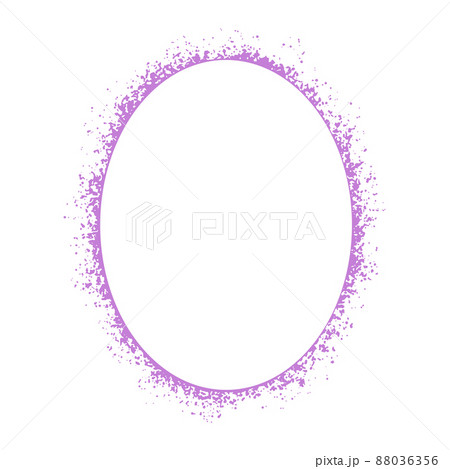 Abstract oval paint splatter frame isolated vector illustration 88036356